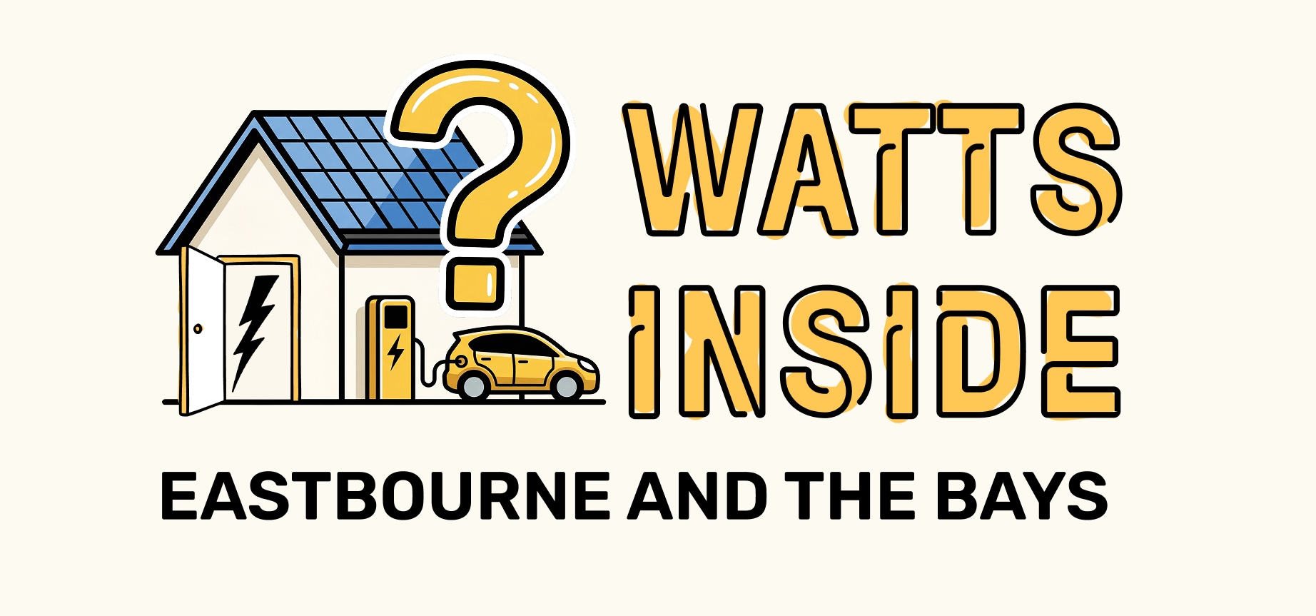 Watts Inside logo - house with solar on roof and electric car